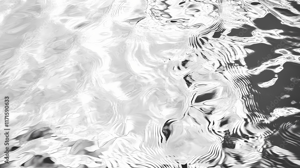 Fototapeta premium Shiny silver foil texture with rippled surface, metallic, abstract, texture. Rippled. Illustration