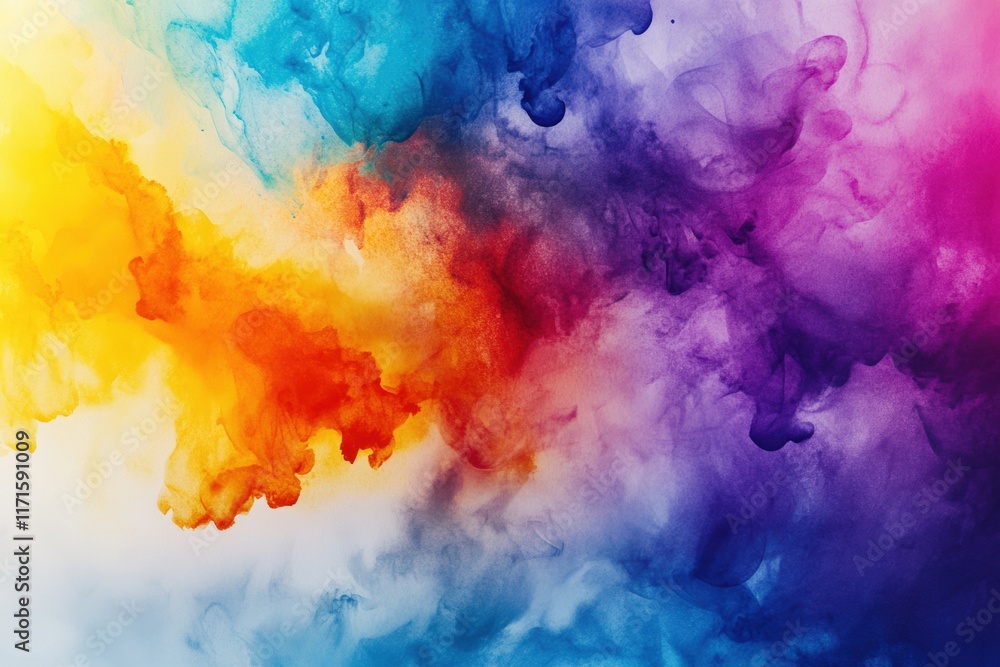A watercolor background. mixing palette filled with freshly mixed vibrant colors. A watercolor background. mixing palette filled with freshly mixed vibrant colors.