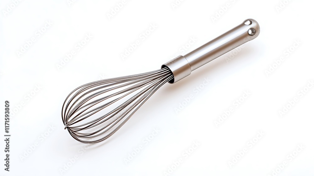 Isolated stainless steel kitchen whisk isolated on solid white background. Isolated stainless steel kitchen whisk isolated on solid white background.