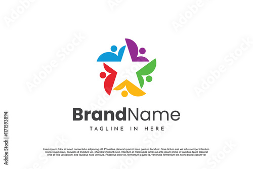 Creative colorful Community Logo Icon Design Vector