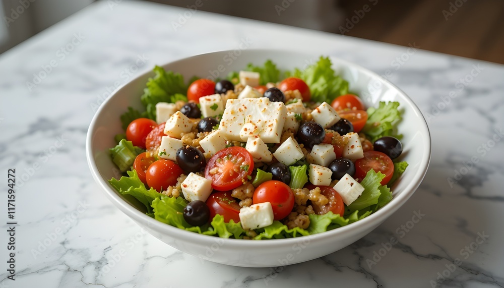salad with feta cheese and olives salad with feta cheese and olives