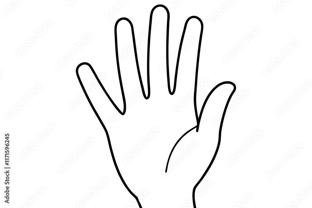 Human Hand Line Art Vector Illustration - Detailed SVG for Medical and Creative Designs Human Hand Line Art Vector Illustration - Detailed SVG for Medical and Creative Designs
