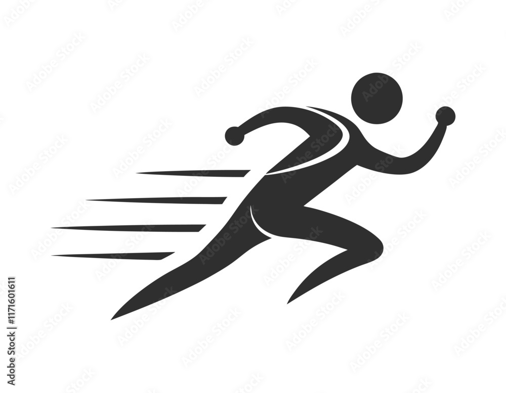 dynamic running silhouette representing speed and motion dynamic running silhouette representing speed and motion