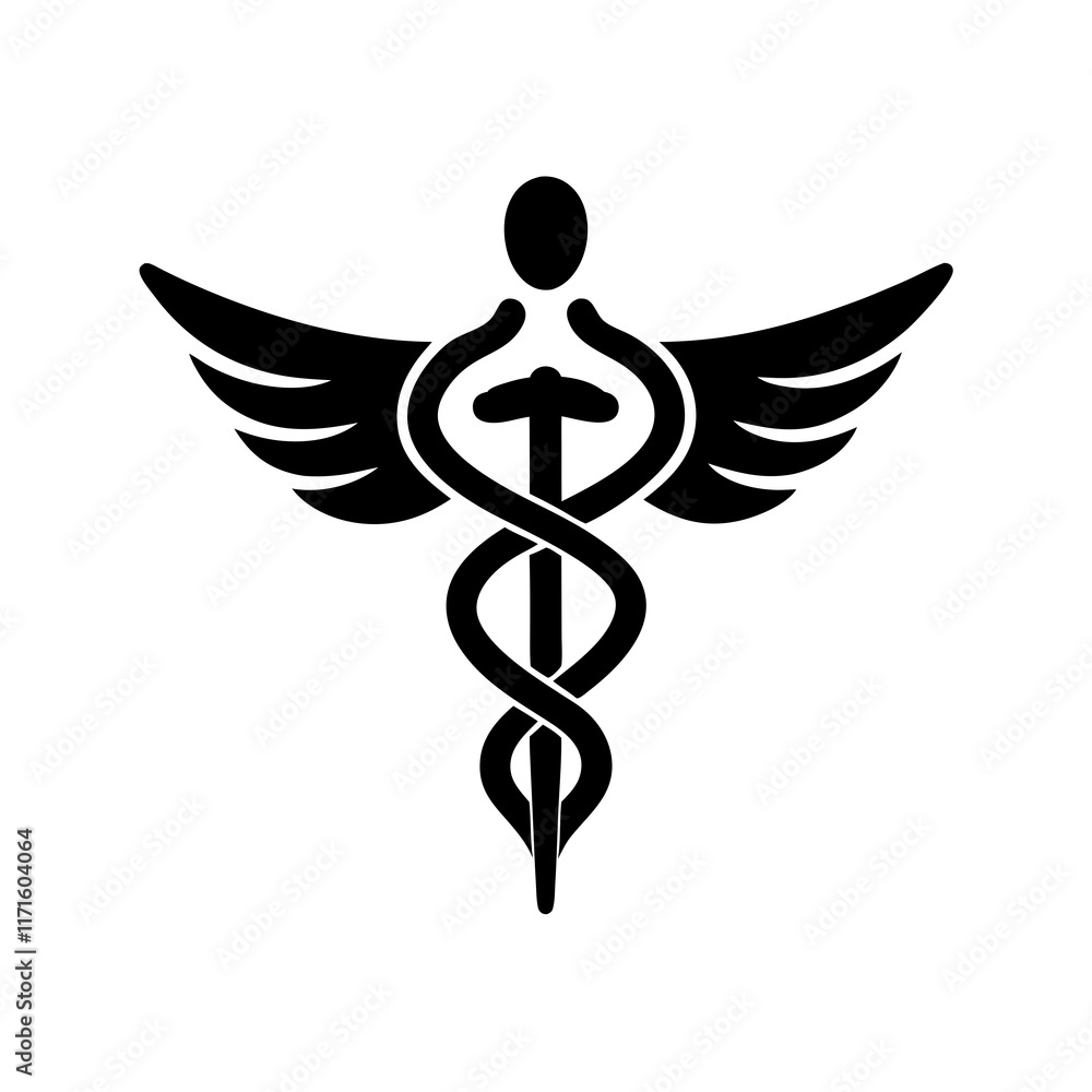 caduceus medical symbol on white background caduceus medical symbol on white background