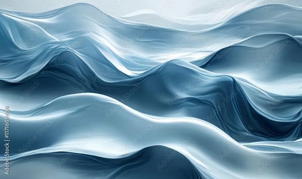 Fototapeta premium waves ripple into surreal dynamic abstract compositions., Generative AI