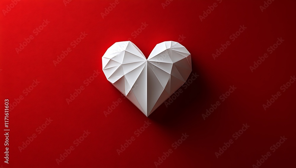 A White Heart Set Against a Red Background
A White Heart Set Against a Red Background