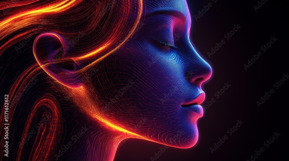 holographic effects dissolve into dynamic radiant visual forms., Generative AI holographic effects dissolve into dynamic radiant visual forms., Generative AI