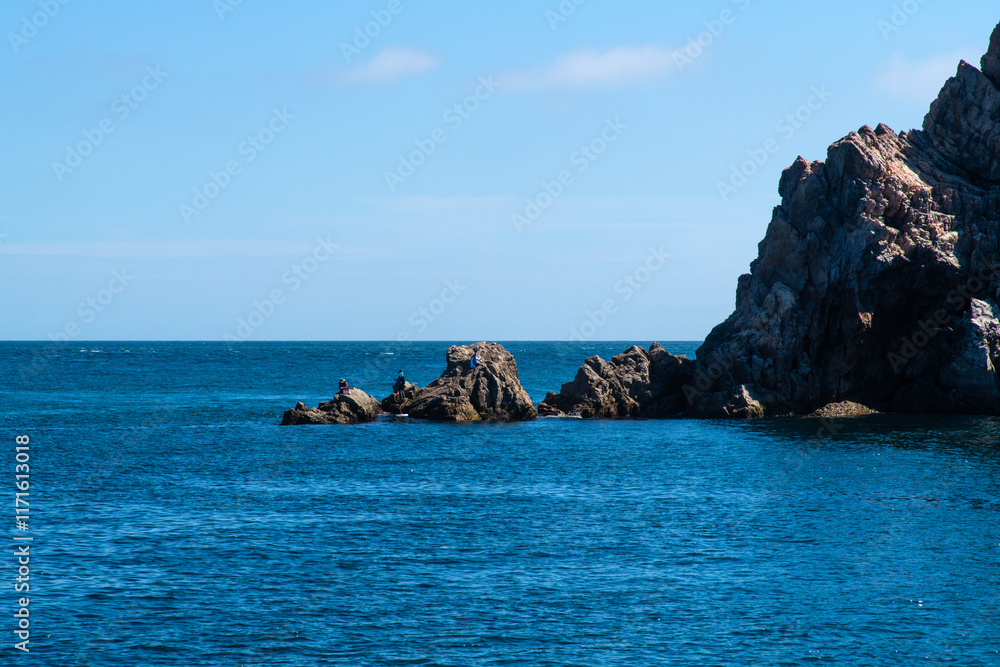 Fototapeta premium cliff and rocks at the seaside