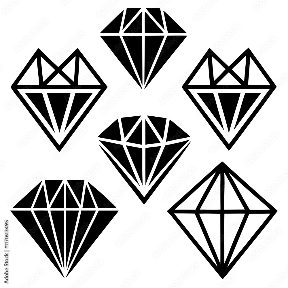 Diamond silhouette vector design Diamond silhouette vector design