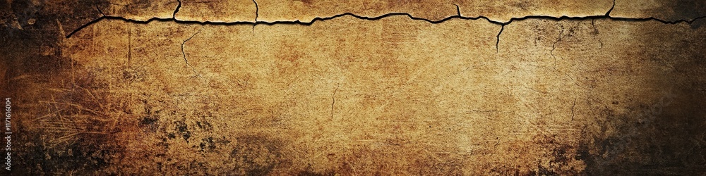 Fototapeta premium Vintage, craft background with cracked grunge texture. Empty abstract background.