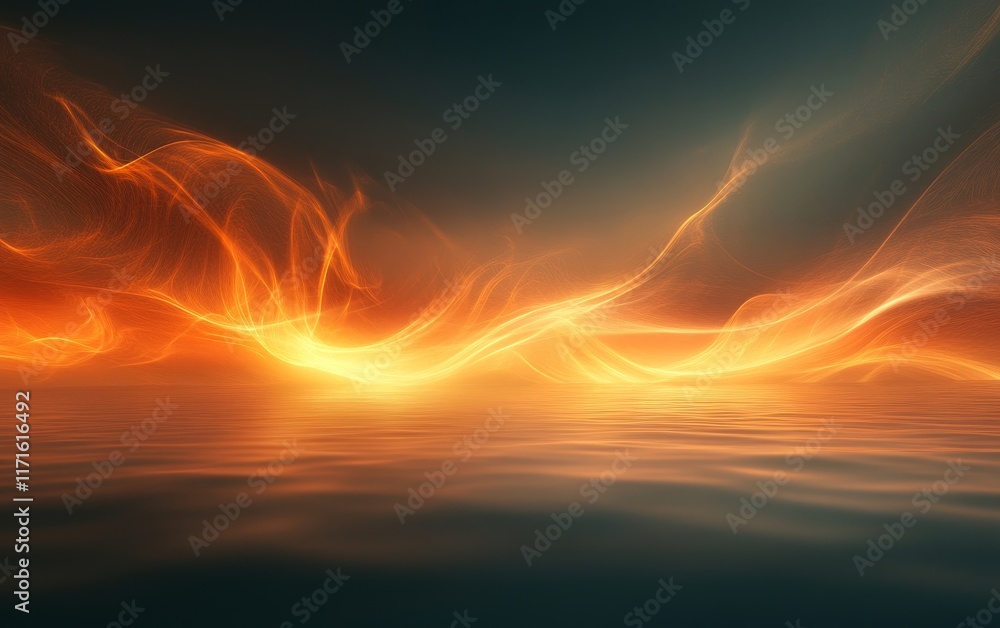 Fototapeta premium light blurs dissolve into dynamic digital cosmic landscapes., Generative AI