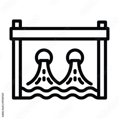 Hydropower Line icon