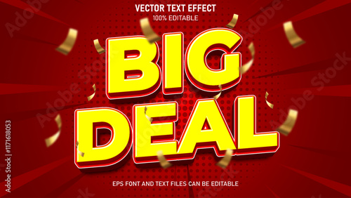 Big deal 3d style editable text effect