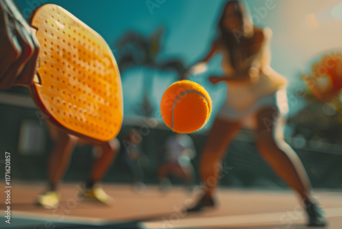pickelball game	
