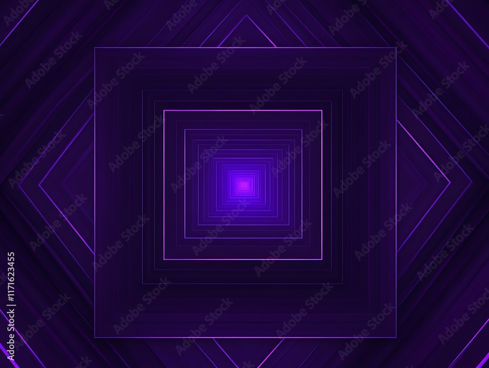 Abstract Purple Geometric Square Tunnel Design Abstract Purple Geometric Square Tunnel Design