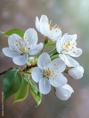 Cherry blossoms in spring for a background or copyspace for text