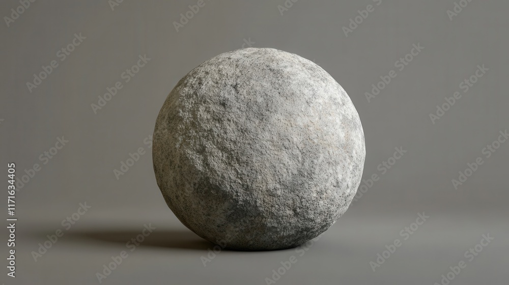 Grey Stone Sphere - Modern Abstract Sculpture Grey Stone Sphere - Modern Abstract Sculpture