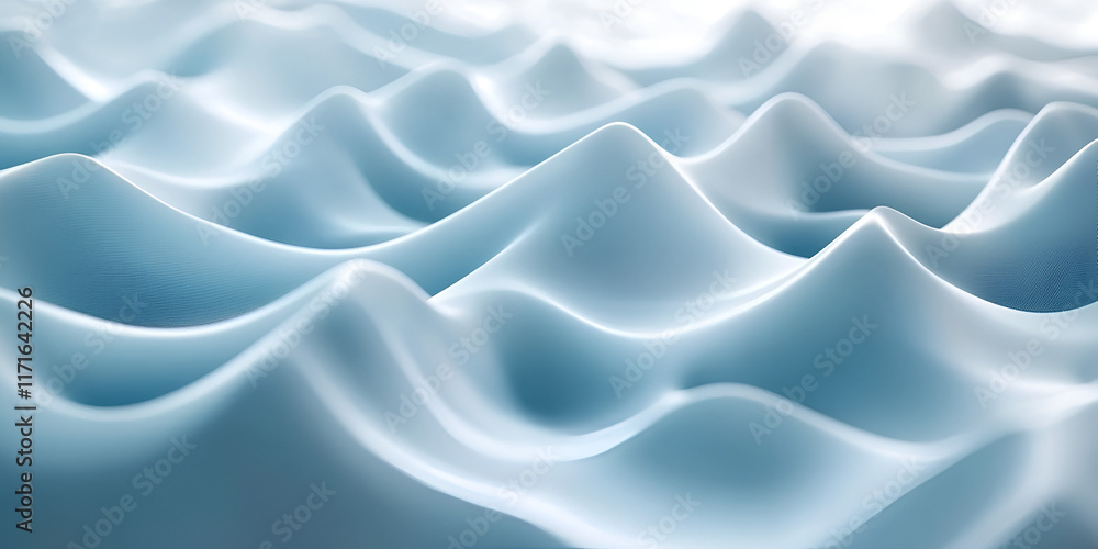 Obraz premium Soft Abstract Blue Wave Pattern with Smooth Texture