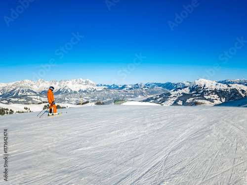 Obraz na płótnie Kitzbuhel, ski resort in Austrian Alps w salonie
