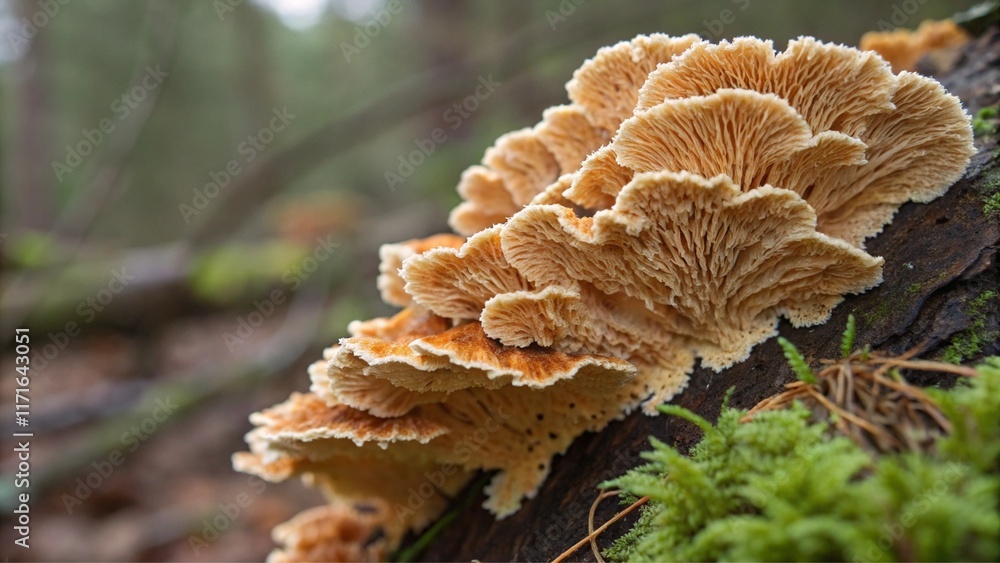Mycelium Texture, Mushroom Fungus Growing in Forest or Woods Mycelium Texture, Mushroom Fungus Growing in Forest or Woods