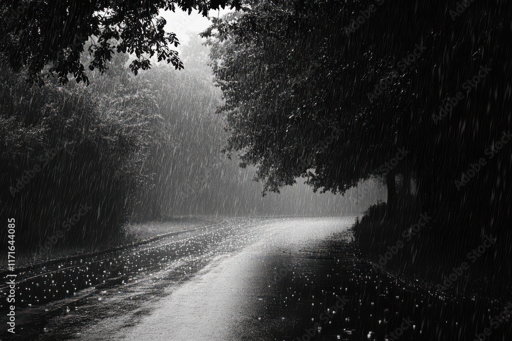 Obraz premium Rain Background Before Isolated and White Background