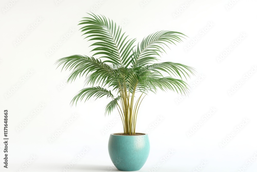 Obraz premium 3D Palm Tree Decor Isolated and White Background