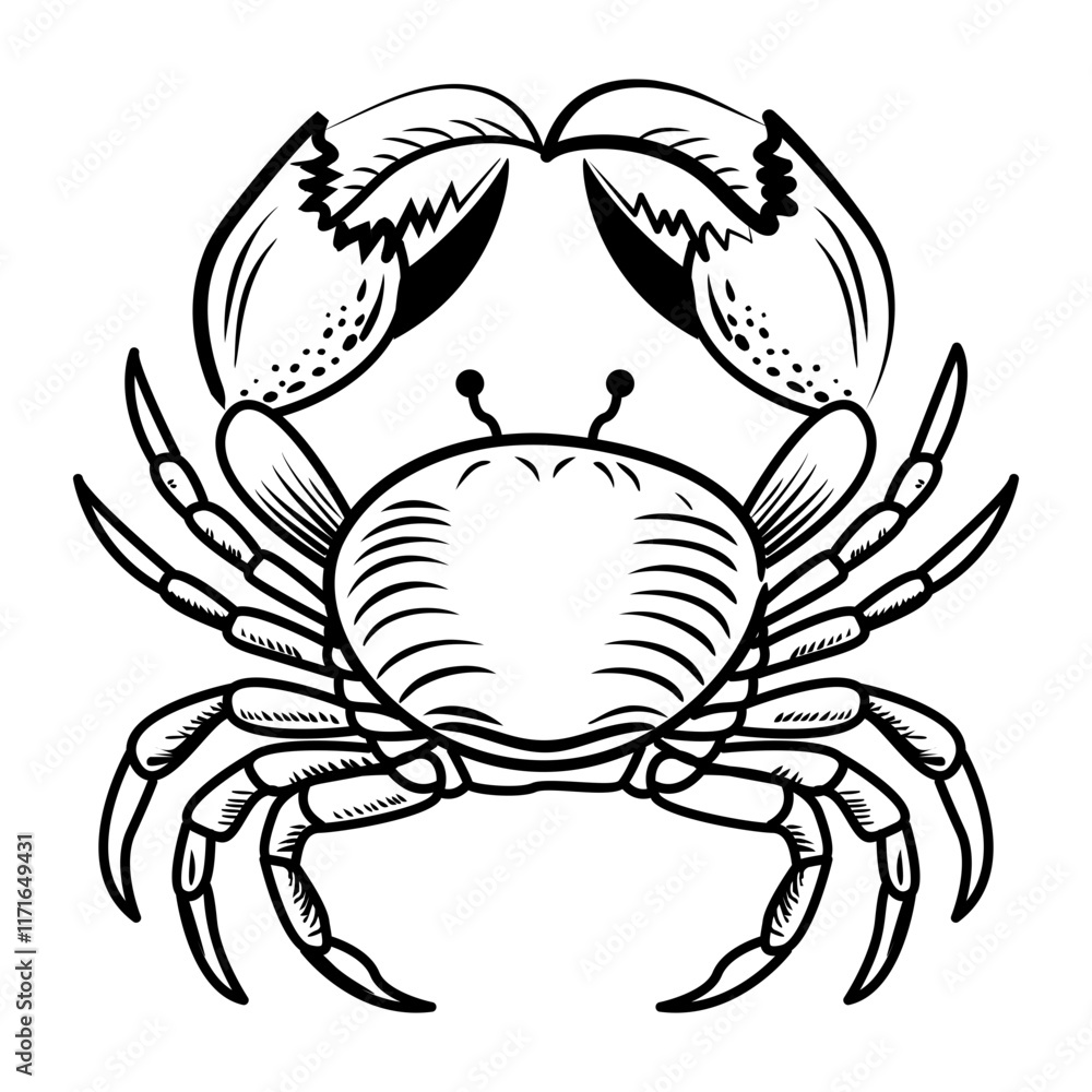 Fototapeta premium A sketchy style icon of crab