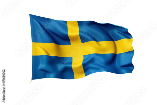 High-Quality Sweden Flag on Transparent Background – Featuring the Iconic Blue Field and Yellow Cross, Perfect for Digital Projects, National Celebrations, Educational Use, or Creative Design Needs. 