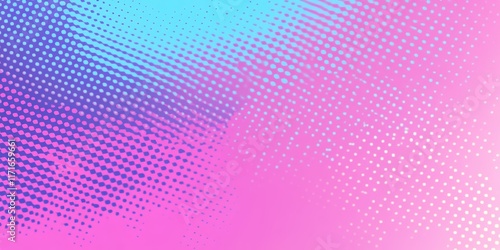 Wallpaper Mural Soft Retro Background with Gradient Dot Pattern in Blue and Pink Tones, ideal for creative and playful designs, such as party invitations, social media graphics, and website backgrounds Torontodigital.ca
