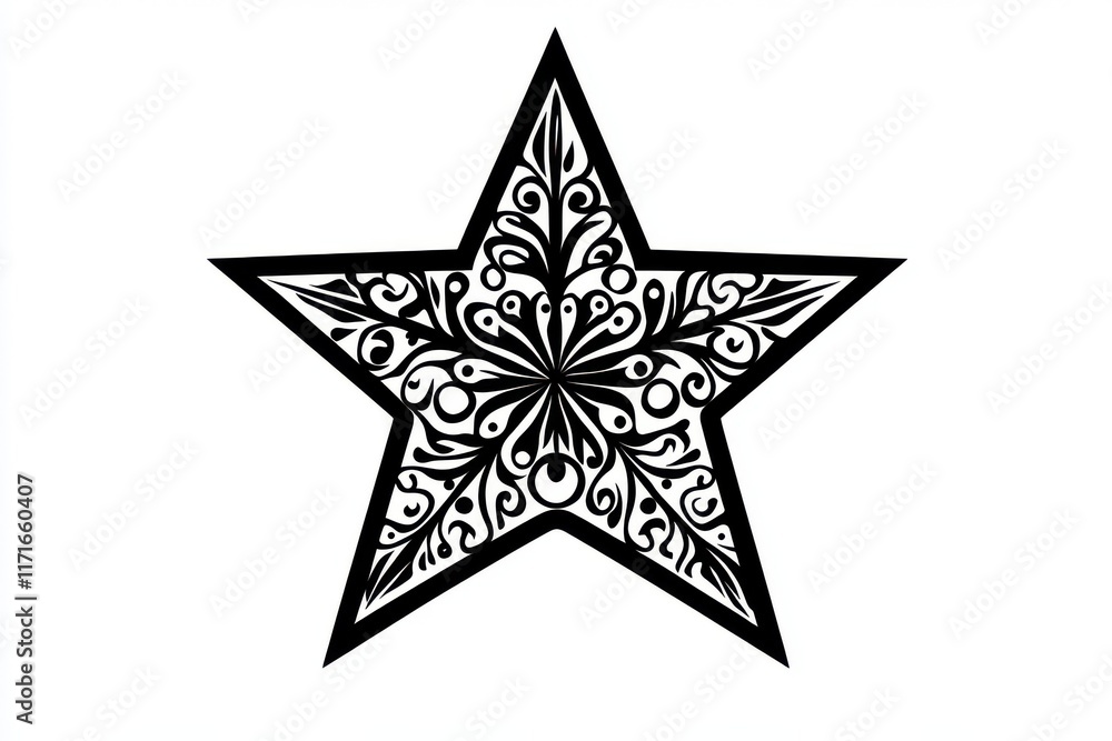 Star Mandala Isolated on White Background Star Mandala Isolated on White Background