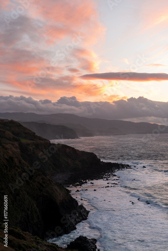sunset over the ocean