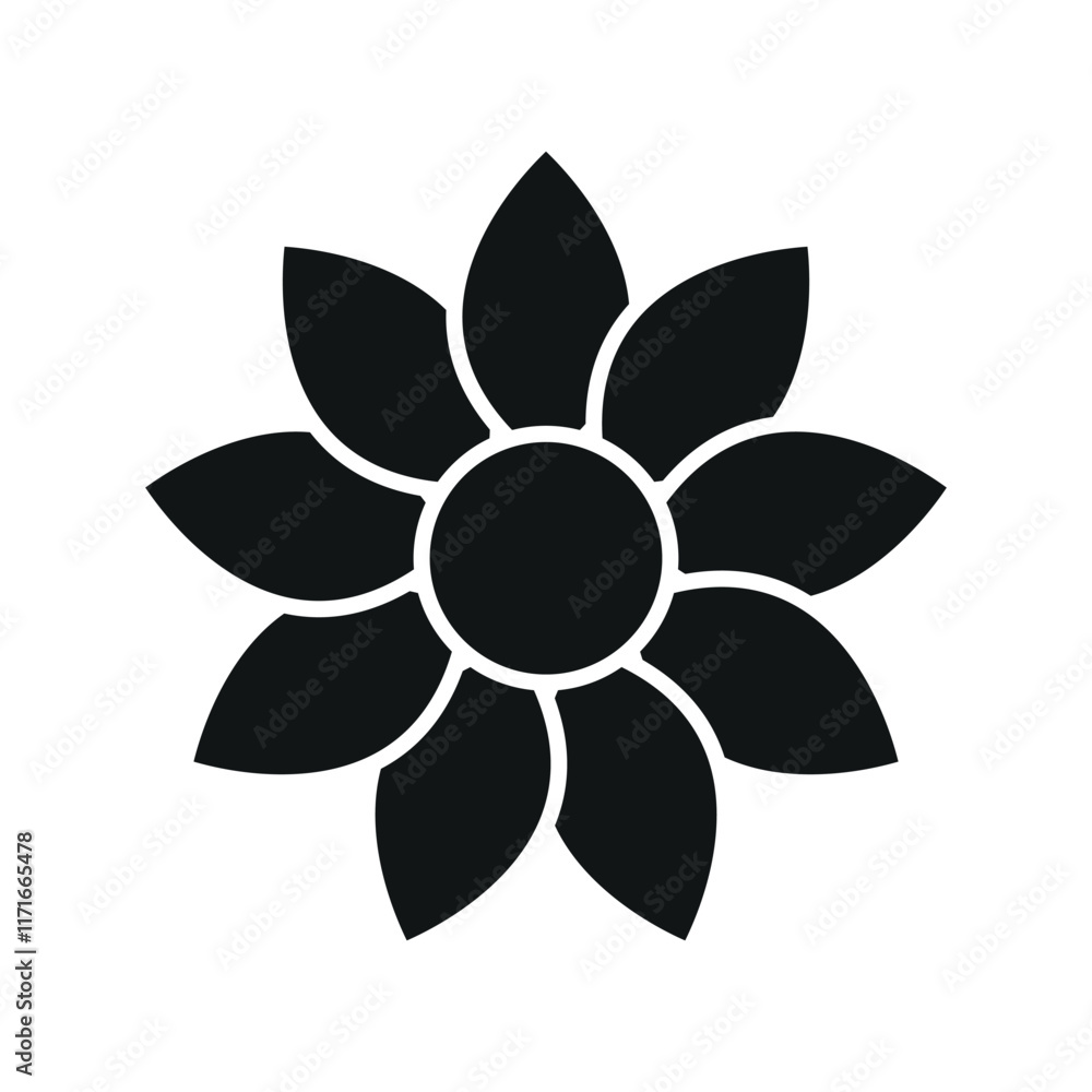 Sunflower flower icon showcases a vibrant and lively look Sunflower flower icon showcases a vibrant and lively look