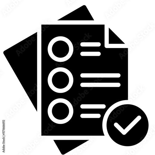 Accomplished Glyph Vector Icon Productivity
