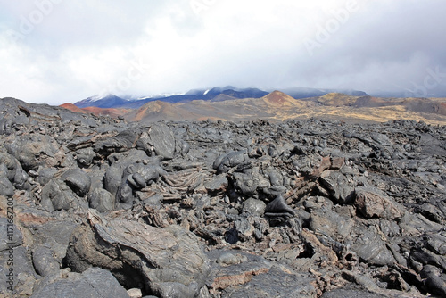 Lava field in Kamchatka peninsula, Russia