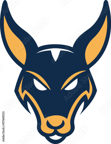 Create a cunning jackal mascot logo.