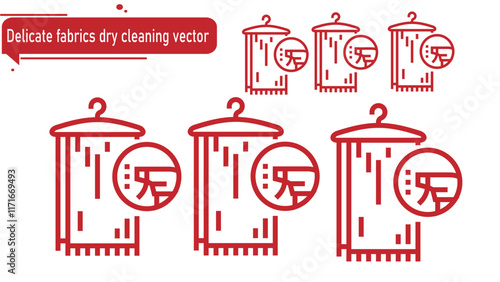 Delicate fabrics dry cleaning vector