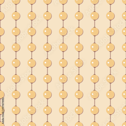 Seamless glamour print pattern with beads jewelry art decor wallpaper for textile, package, paper	
