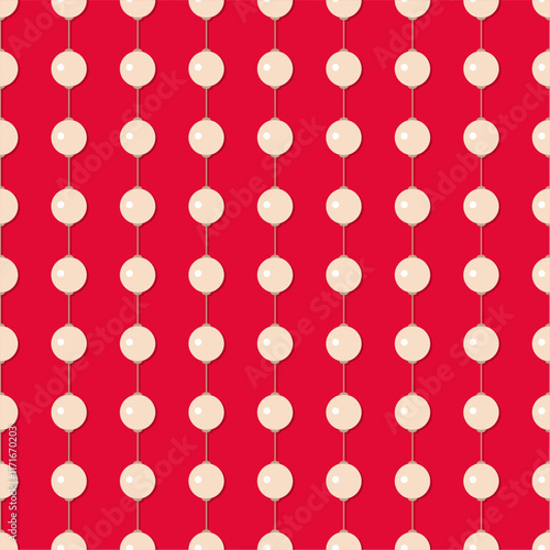 Seamless glamour print pattern with beads jewelry art decor wallpaper for textile, package, paper	
