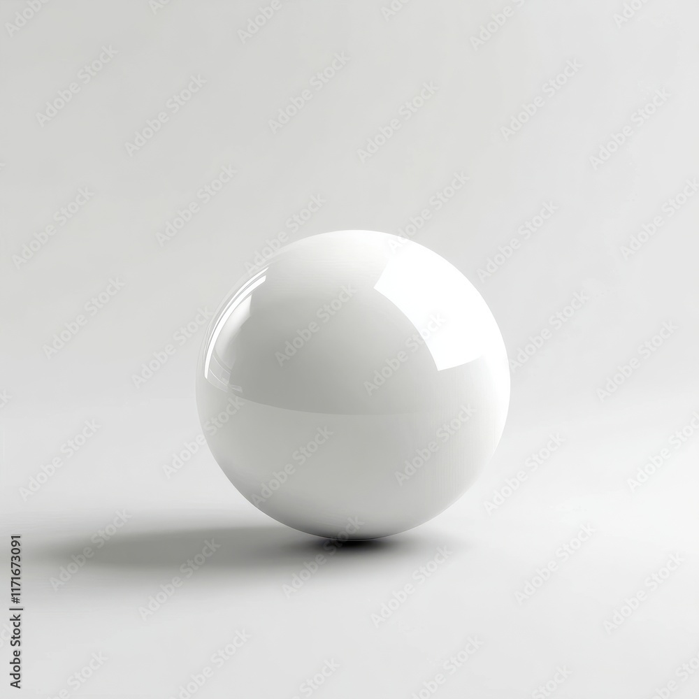 White Sphere with Smooth Reflective Surface | Minimalist 3D Render & Modern Geometric Art White Sphere with Smooth Reflective Surface | Minimalist 3D Render & Modern Geometric Art