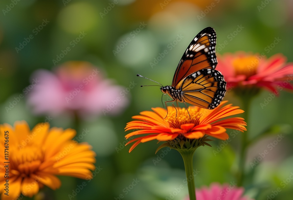 butterfly on flower butterfly on flower