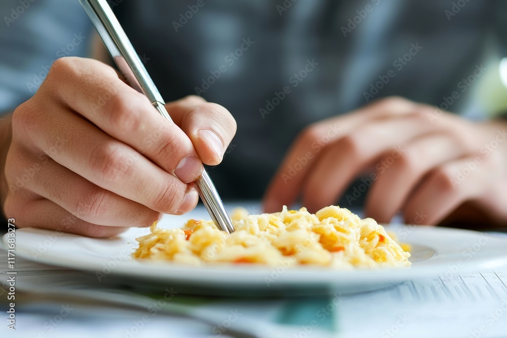 person take note of weight and counting of calories to eat in each day Generative AI person take note of weight and counting of calories to eat in each day Generative AI