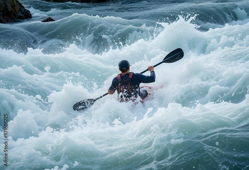 kayaking on the river