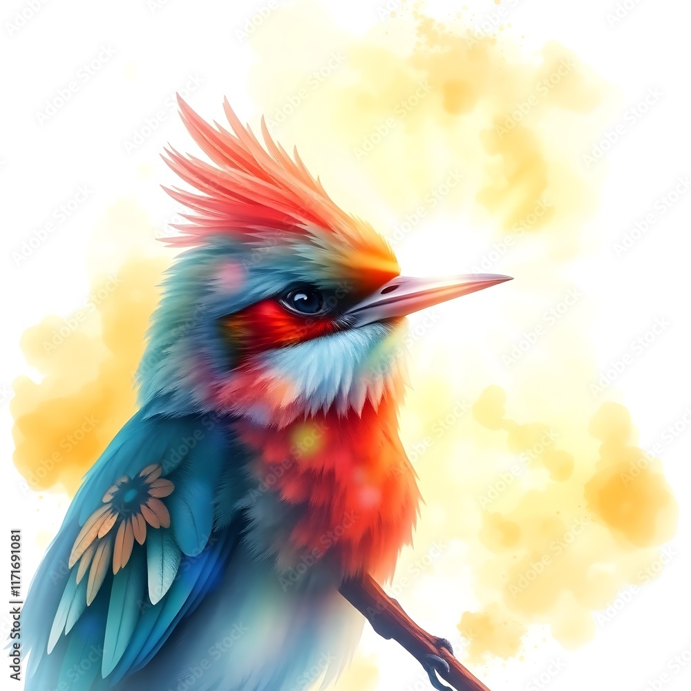 Obraz premium fenikeks, bird, art, china art, mithology, robin, nature, wildlife, animal, wild, beak, red, branch, garden, birds, winter, redbreast, cardinal, songbird, feather, tree, spring, perch, feathers, orang