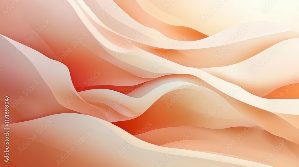 Abstract peach and cream waves. Soft, dreamy background. Abstract peach and cream waves. Soft, dreamy background.