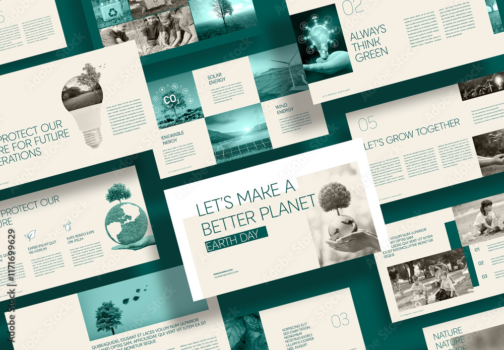Environment Presentation Layout Stock Template | Adobe Stock
