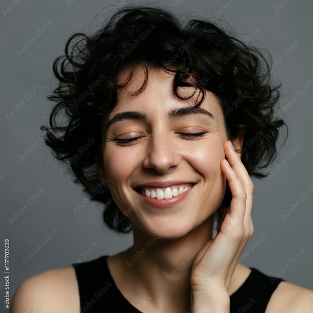 Elegant woman portrait, blonde hair, dramatic lighting, black plunging neckline blazer, flawless makeup, studio backdrop, high fashion, sleek styling, piercing gaze, professional headshot, cinematic l