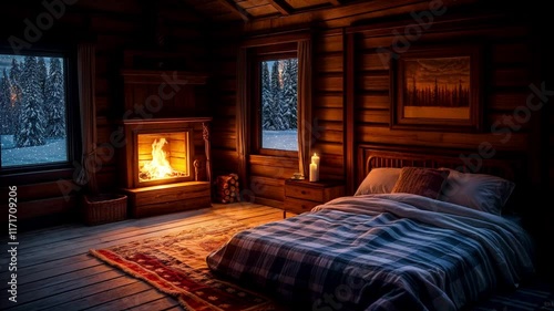 Cozy cabin in the middle of the forest
