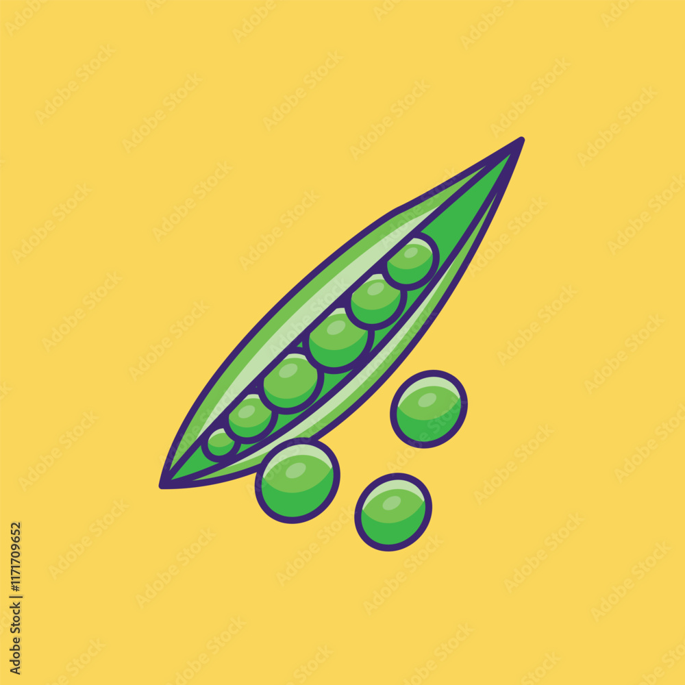 Green beans Vector Icon Illustration. Vegetables object icon concept. Flat cartoon illustration. Green beans Vector Icon Illustration. Vegetables object icon concept. Flat cartoon illustration.