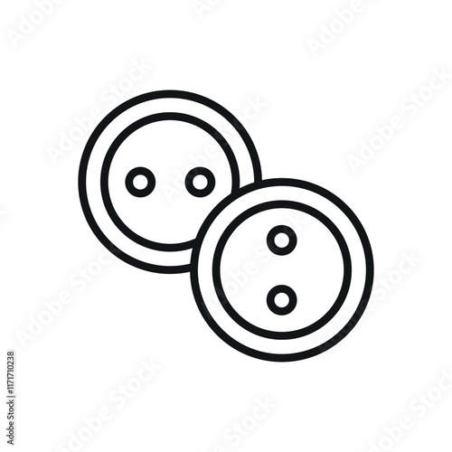 Buttons fashion tailor icon vector basic design