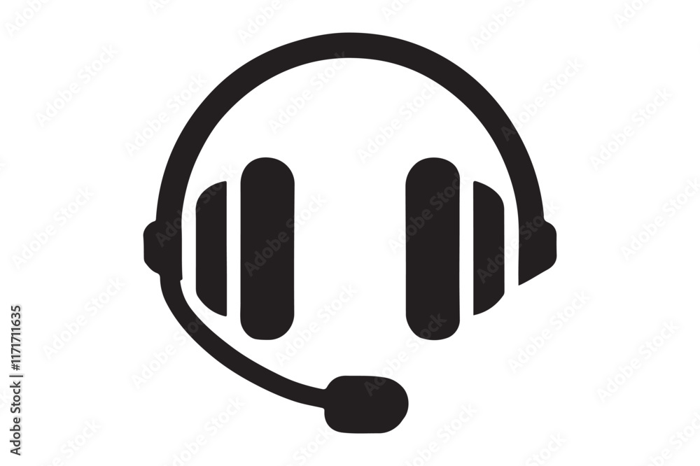 Minimalist headset icon Minimalist headset icon